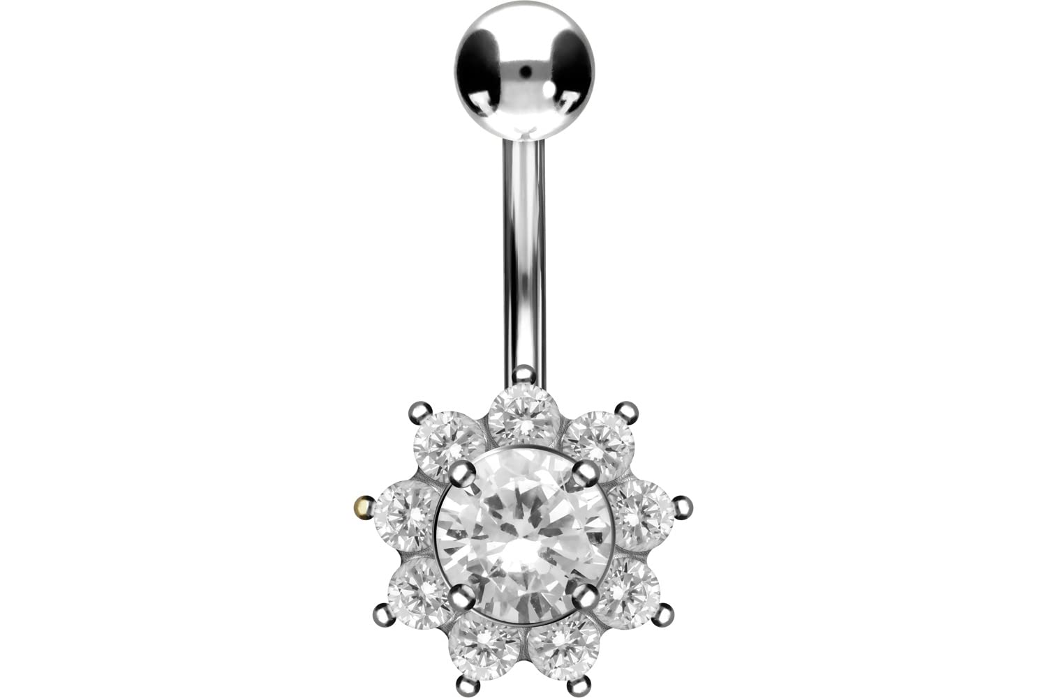 PIERCINGLINE piercing ombligo titanio | flor plata 925 | Piercing Bananabell Plátano | selección de color