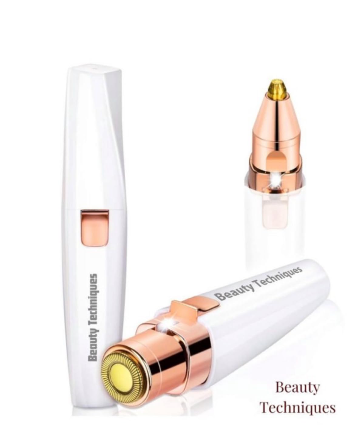 Beauty Techniques 2 in 1 Facial Hair Flawless Removal Device – Electric Trimmer for Women & Men | Lady Shaver Portable Hair Remover for Upper Lip, Chin, Eyebrow, Nose, Bikini Line, Legs