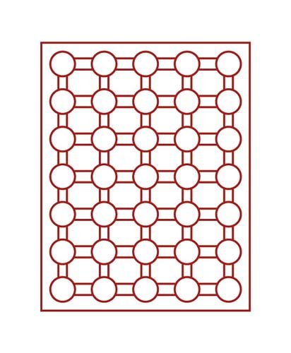 Evite rayas usando Lindner 2530E Velourseinlage rot de 32 mm en su monetario