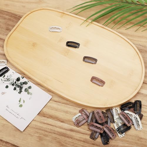 Pinzas para peluca en U de 32 piezas - Clips de metal pequeños con broches de goma suave - Accesorios para pelucas, trenzas, cabello y DIY Chunni miniatura 3