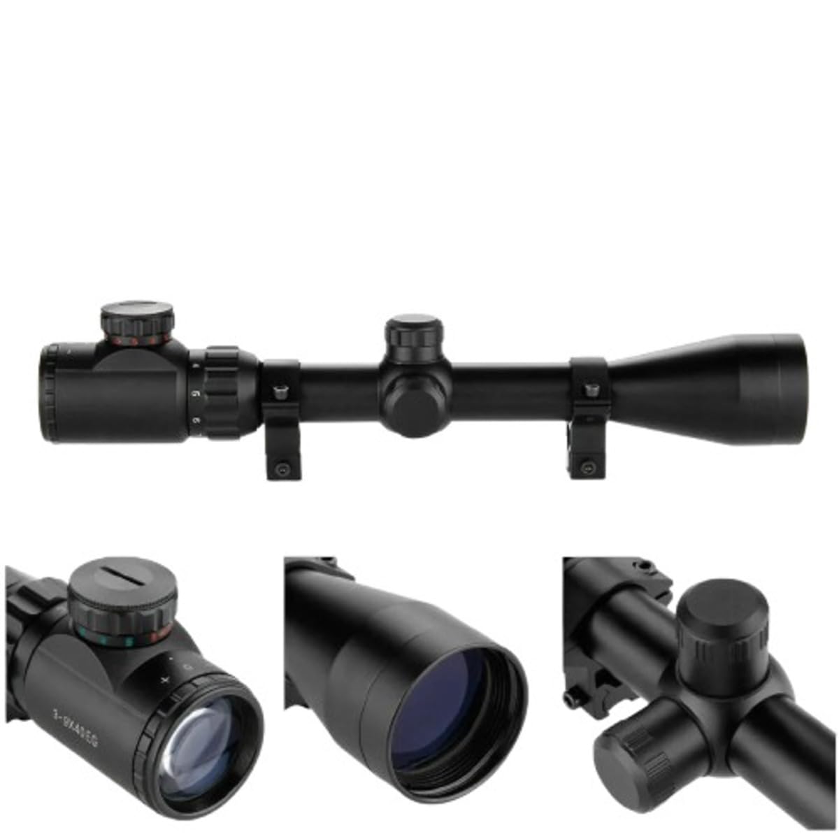 MIRINO OTTICO PRECISIONE PER FUCILE CARABINA RETICOLO ILLUMINATO 3-9x40EG 22mm