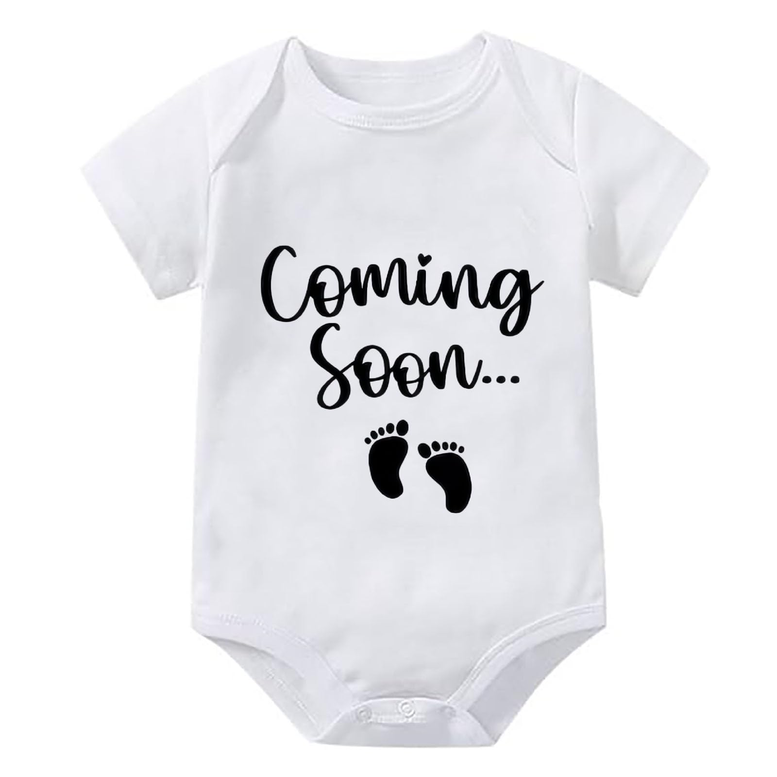 Coming Soon Pregnancy Announcement Infant Romper Baby Girl Bodysuit Short Sleeve Baby Clothes