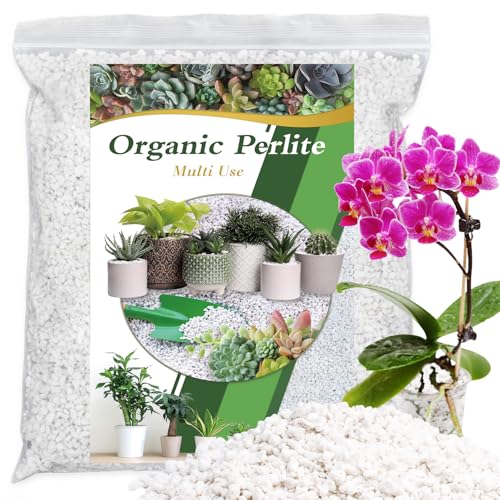 Perlite, 8QT Premium Organic Perlite for Plants, Enhances Soil Drainage and Aeration, Perfect Perlite for Plants Indoor & Outdoor, Horticultural Perlite for Gardening, Perfect for Potting Mixes