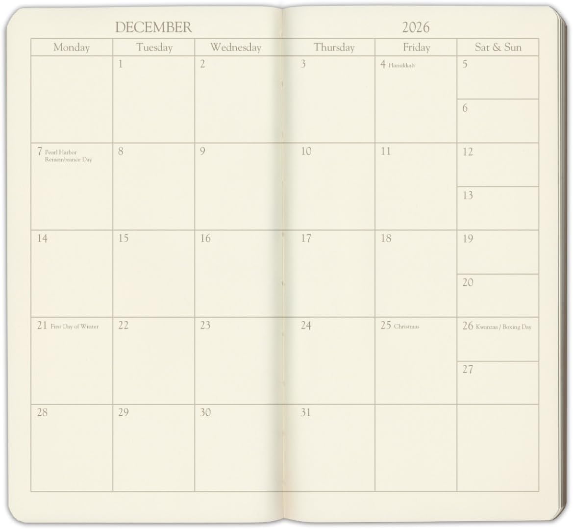 Gallery Leather Personalized Pocket Weekly Monthly Planner 2026, Custom, Calendar Planner and Notebook with Stylish Gold-Gilded Page Edges, 12 Months - Acadia Cactus - 6 x 3.25 "