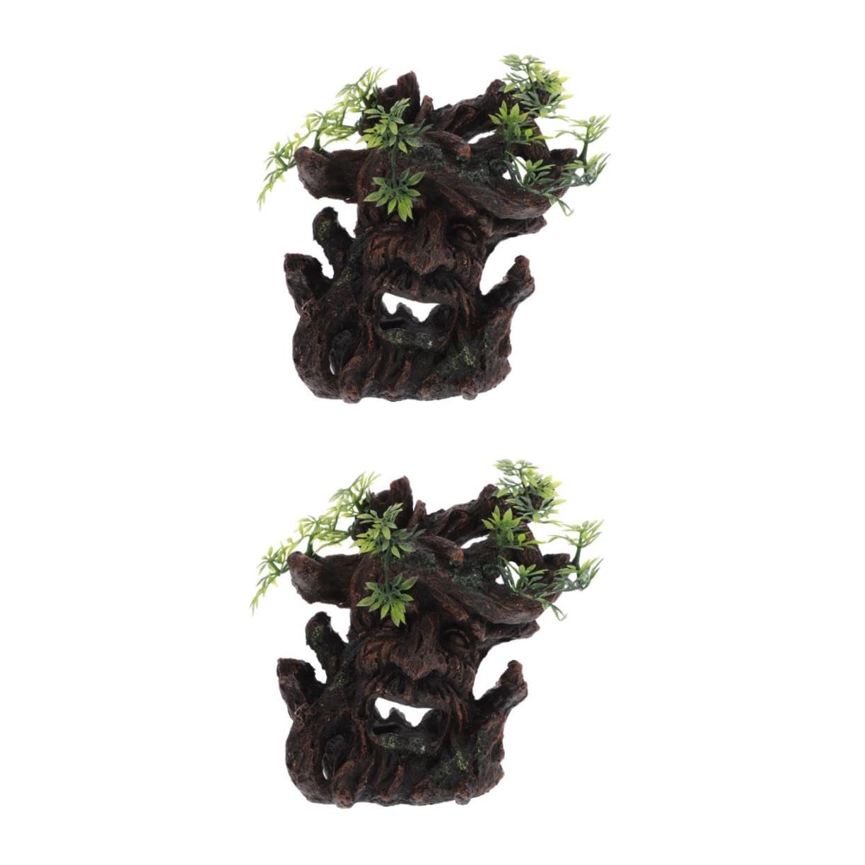 Toddmomy 2pezzi Per Gamberetti Decorazione Stump Per Nascondiglio Per e Rettili Accessorio Per Acquari e Terrari Design Realistico e