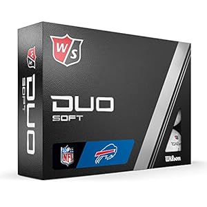 WILSON Staff 2023 Duo Soft NFL Golf Balls – 12 Balls, White, Buffalo Bills