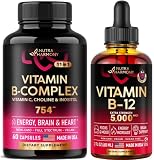 NUTRAHARMONY Vitamin B12 Drops & Vitamin B-Complex Capsules Vitamin C, Choline, Inositol - Methylcob