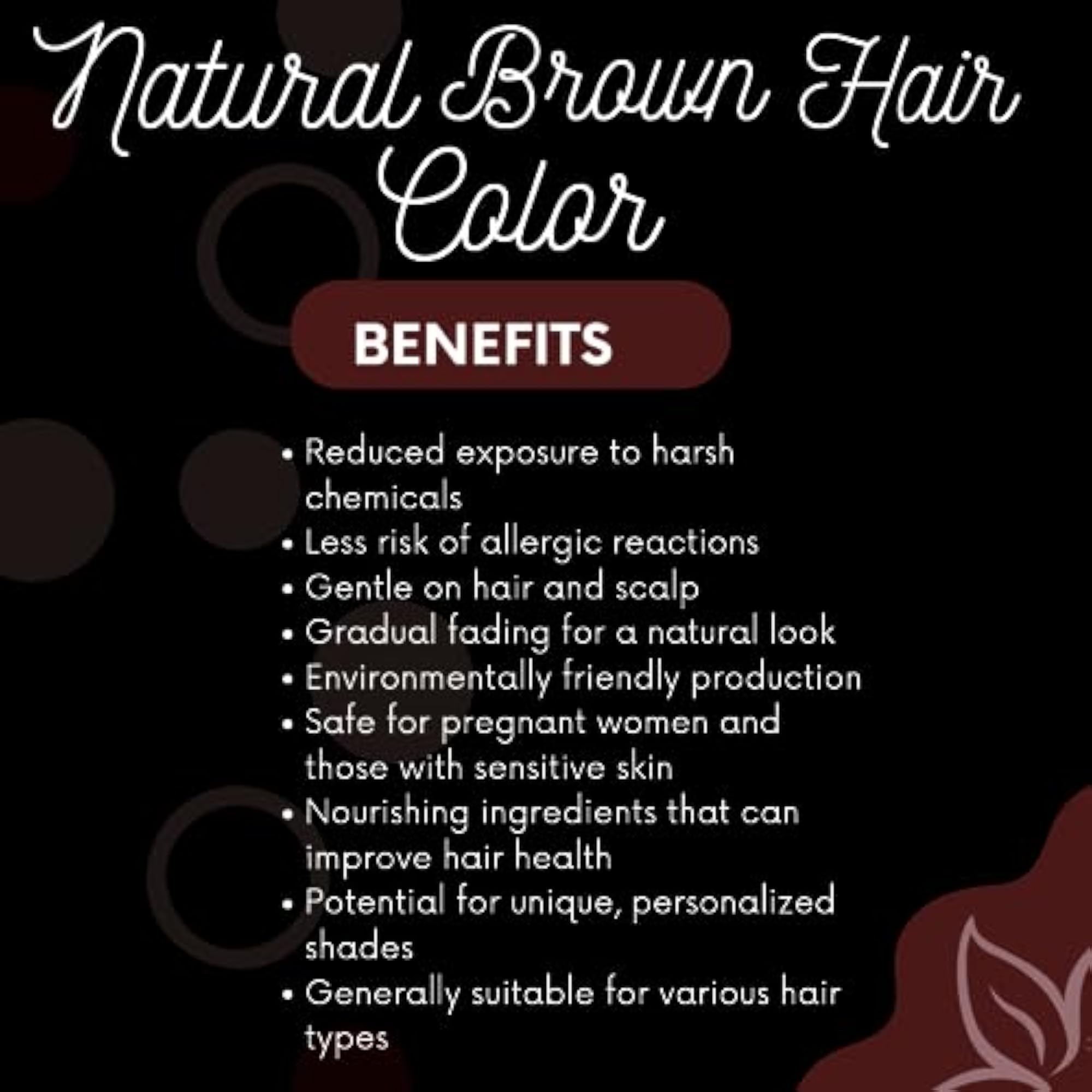 Natural Brown Hair Color Powder, Henna & Indigo Blend