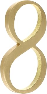 DOITOOL 1pc Copper Number Plate House Number Letters Self- Adhesive Door Numbers Front Number The Office Stickers Front Door Signs Gold Office Decor Decorative Number Mailbox Number 3d