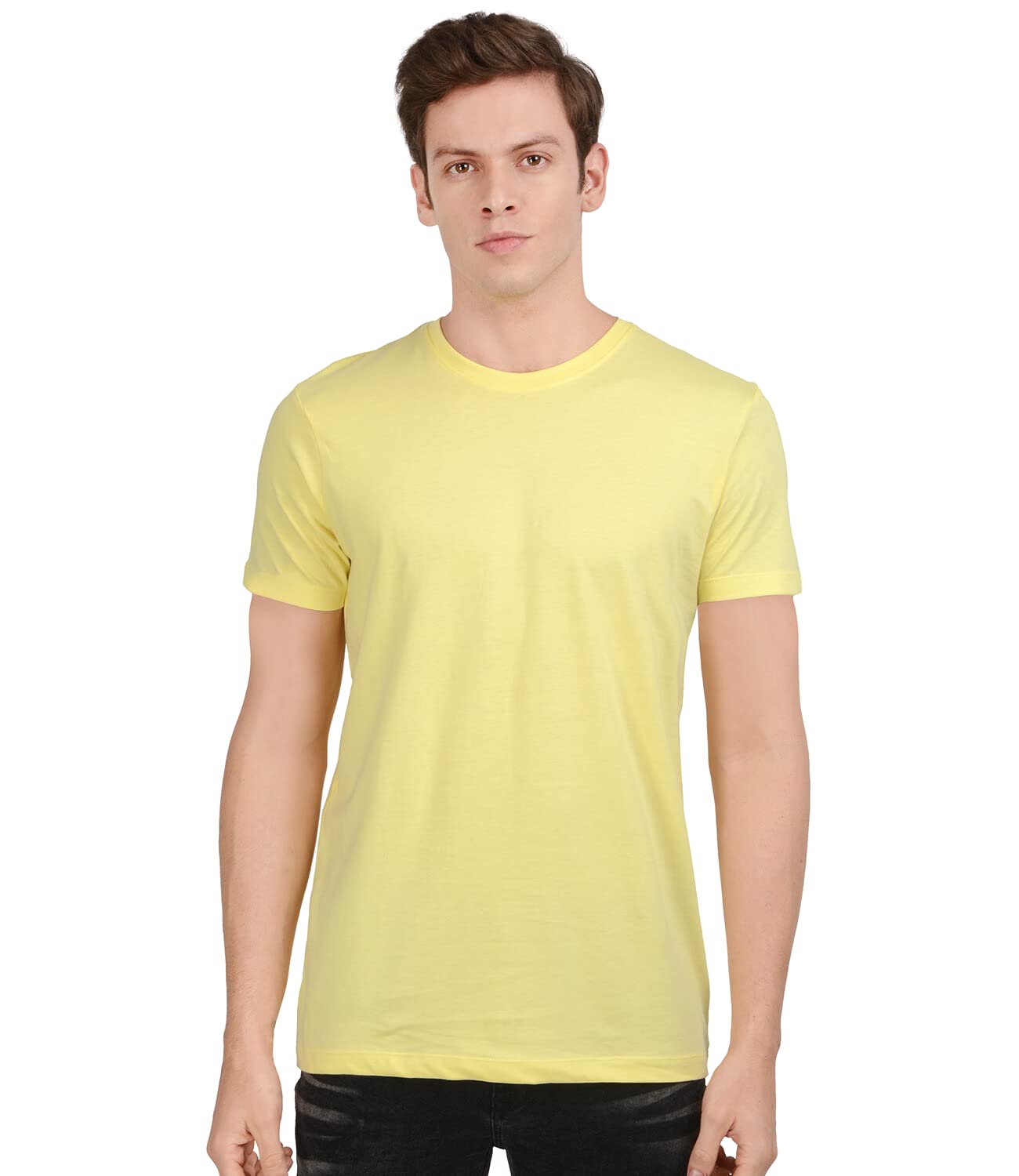 Scott International Men's 180 Gsm Bio Wash Tshirt For Men Organic Cotton Regular Fit T-Shirt Round Neck Cotton T-Shirt For Men Bio Washed Tshirt Solid Plain Tshirt For Men-picture-10