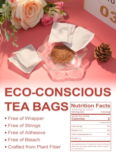 Image of TeeLux Rooibos Tea Bags, Premium Natural Rooibos Herbal Tea, Fruity Sweet Flavor, Caffeine-free, 100 Count