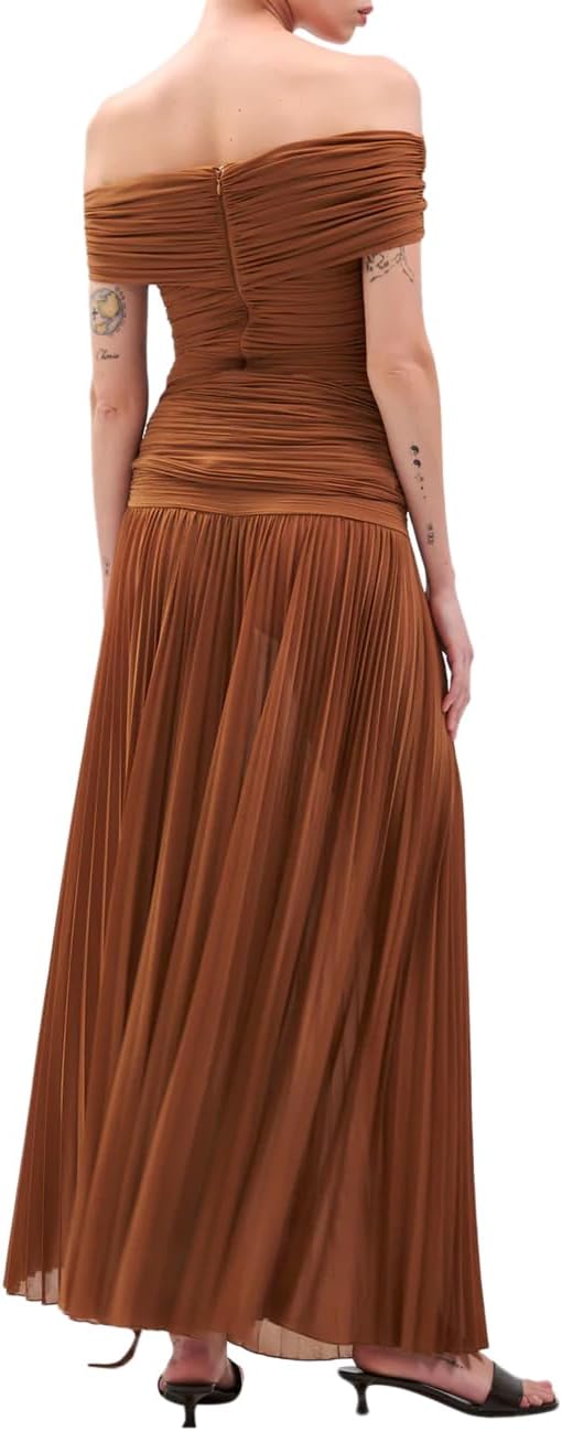 Ronny Kobo Women's Maxi Pleated Wrap INES Skirt