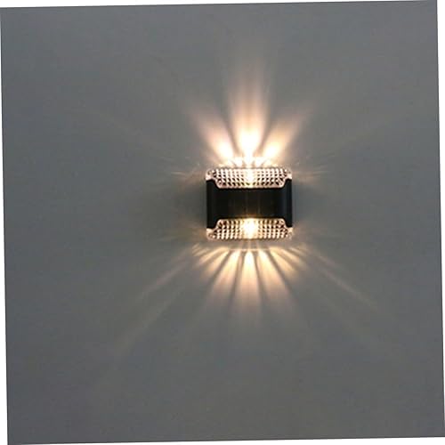 Miniatura 4 de Luxshiny 2 unids luces solares de pared al aire libre cálido resplandor solar accionado cerca iluminación para jardín patio cubierta carga rápida