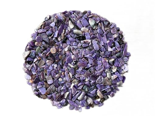 Charoite Chips – Natural Mini Charoite Stones, Crushed Undrilled Charoite, Semi-Tumbled Genuine Charoite (10 lbs Bulk)