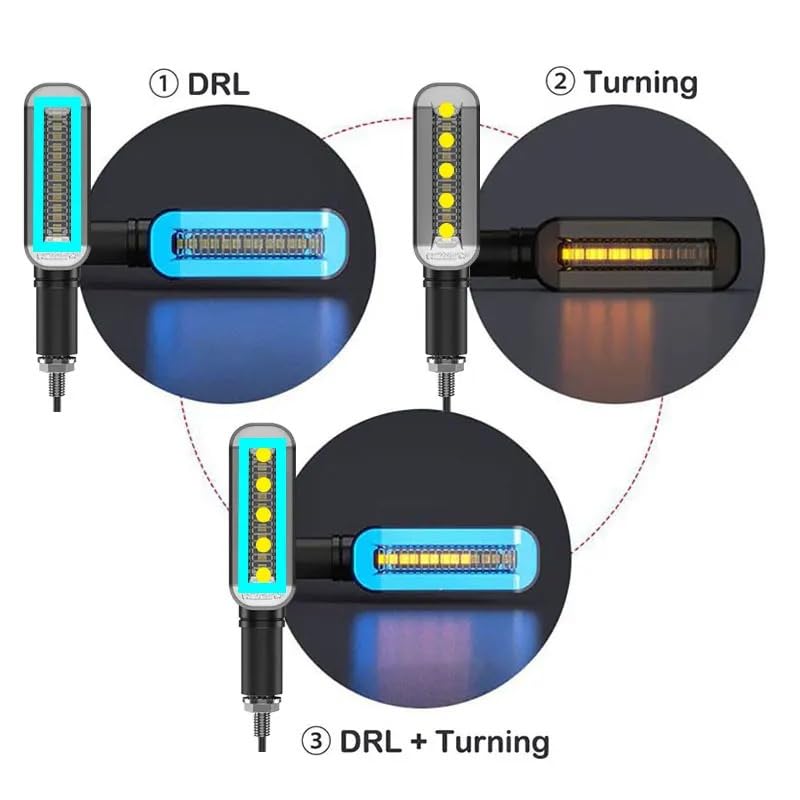Clignotants moto à LED universels indicateur lampes de direction