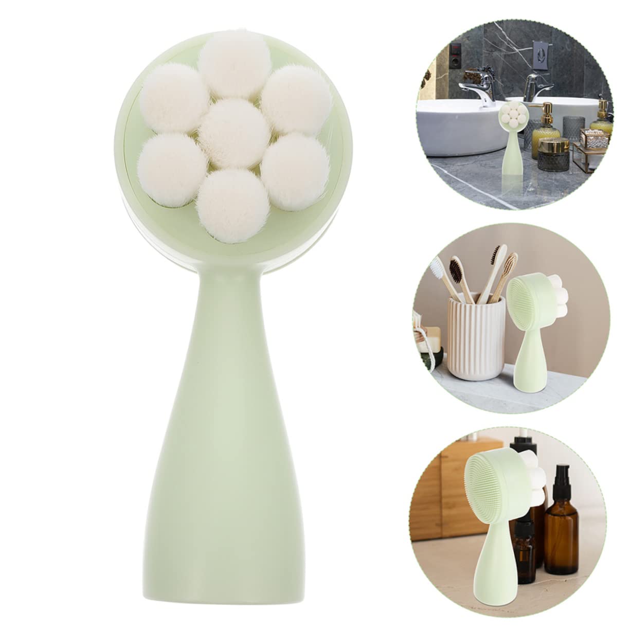 FOMIYES Portable Face Brush with Gentle Cleansing Bristles for Exfoliating and Massaging Facial Accessory for Deep Cleansing and Blackhead Removal Present Occasion