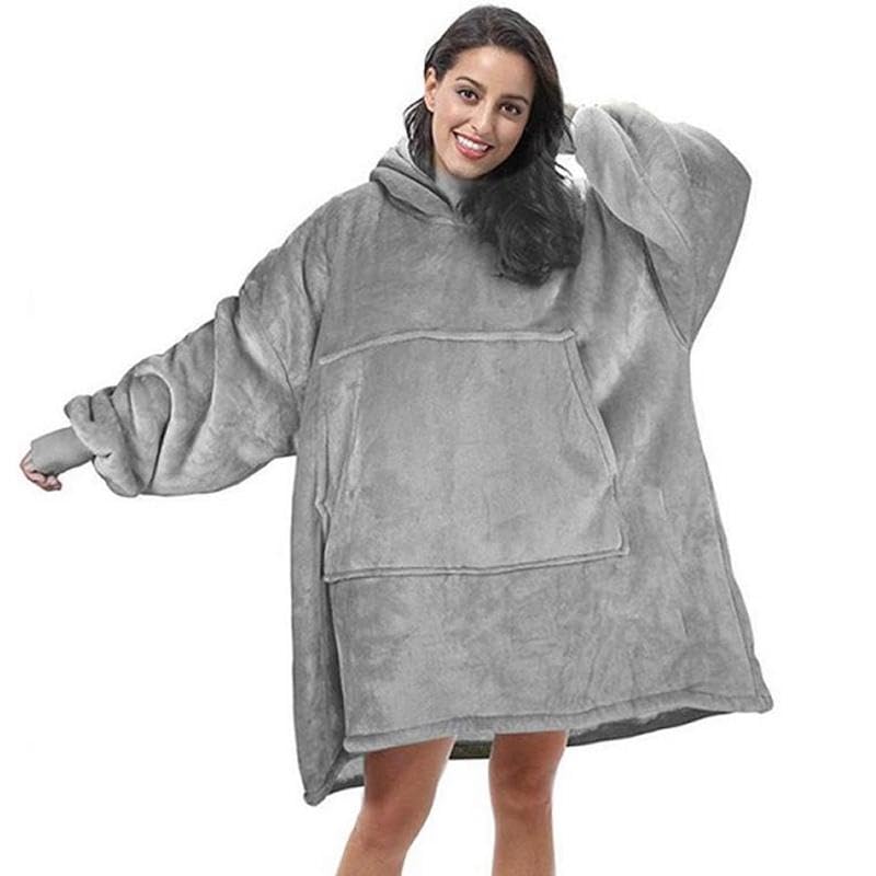 Image of Maharsh Oversized Hoodie Blanket Women Ultra Plush Fleece with Soft Sherpa Reversible Warm Cosy Comfy Wearable Hooded Giant Sweatshirt Throw for Girls Adults Men Boys Kids Big Pocket