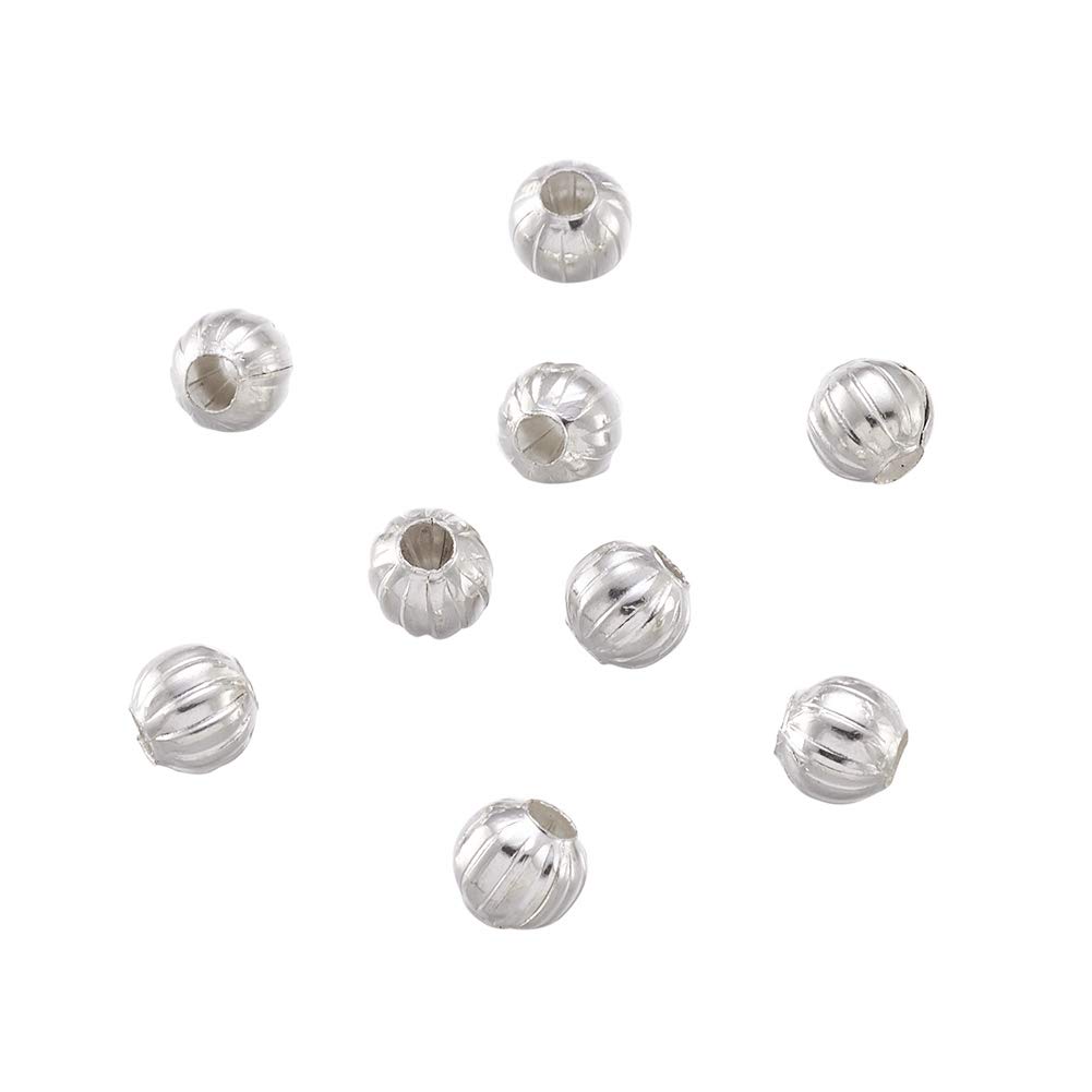 PH PandaHall 200pcs 6mm Stainless Steel Spacer Beads - 3.5mm Hole For Jewelry Making & Crafts - View #5