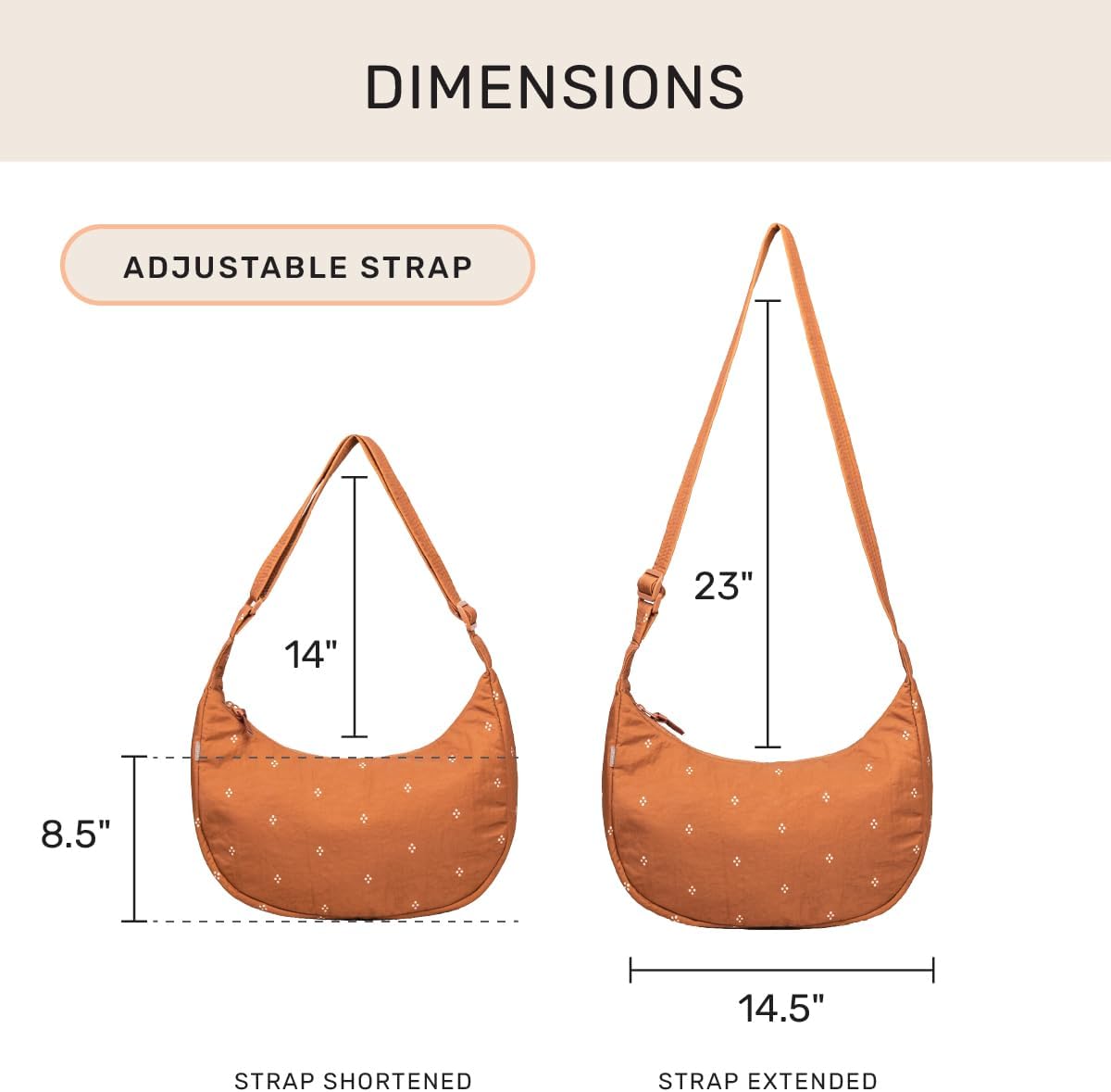 Jadyn Crescent Bag, Large Crossbody for Women – Comfortable, Versatile Anti-Theft Shoulder Bag for Travel, Everyday Use
