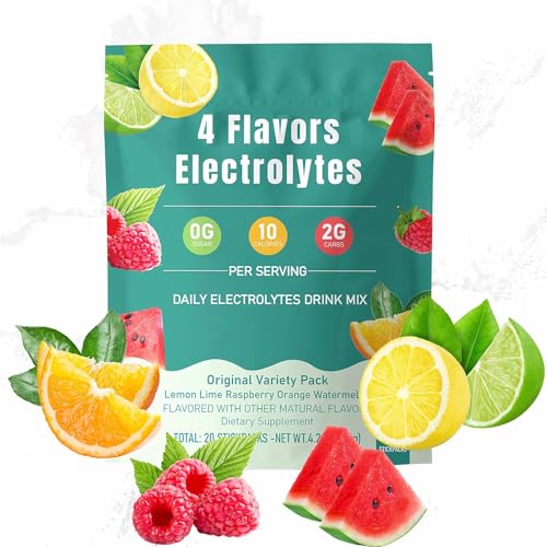 Bebida En Polvo Con Electrolitos - Paquete Variado De 4 Sabores Con Magnesio Y Zinc, 120 G Para Favorecer La Hidratación, Sin Azúcar, Vegana