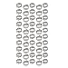 uxcell 12.8mm-15.3mm 304 Stainless Steel Adjustable Tube Hose Clamps Silver Tone 50pcs