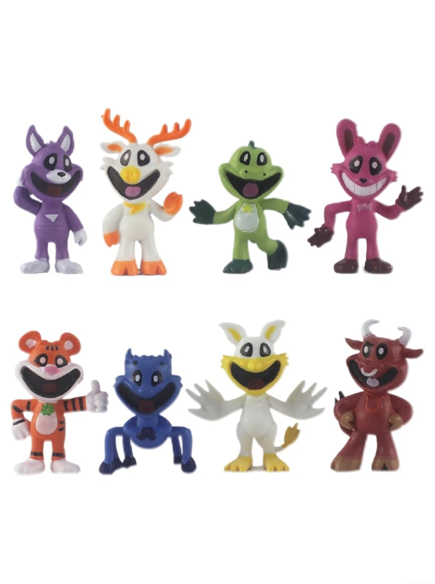 YAUYUOO Smiling Critters Figures Toy Set, Fun Characters for Children to Play With (1)