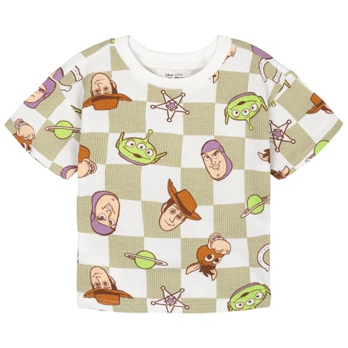 Image of Disney Boys' 2-Piece Tee and Shorts Set for Baby & Kids | Elastic Waistband Shorts, Soft Waffle Knit, Machine Washable