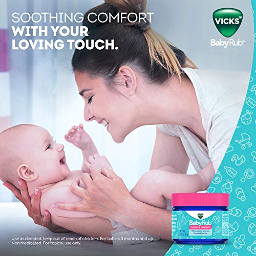 Vicks Babyrub, Chest Rub Ointment With Soothing Aloe, Eucalyptus, Lavender, And Rosemary, From The Makers Of Vaporub, 1.76 Oz, 6 Count (Packaging May Vary) #TOP2