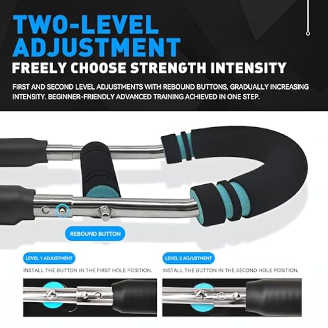 Twister Arm Trainer, 40-100lb Adjustable Chest Workout Equipment, Triceps & Shoulder Workout, Portable Detachable Spring Resistance Home Fitness Equipment.