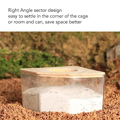Bain de sable hamster anti projections récipient d'angle pour cage propre