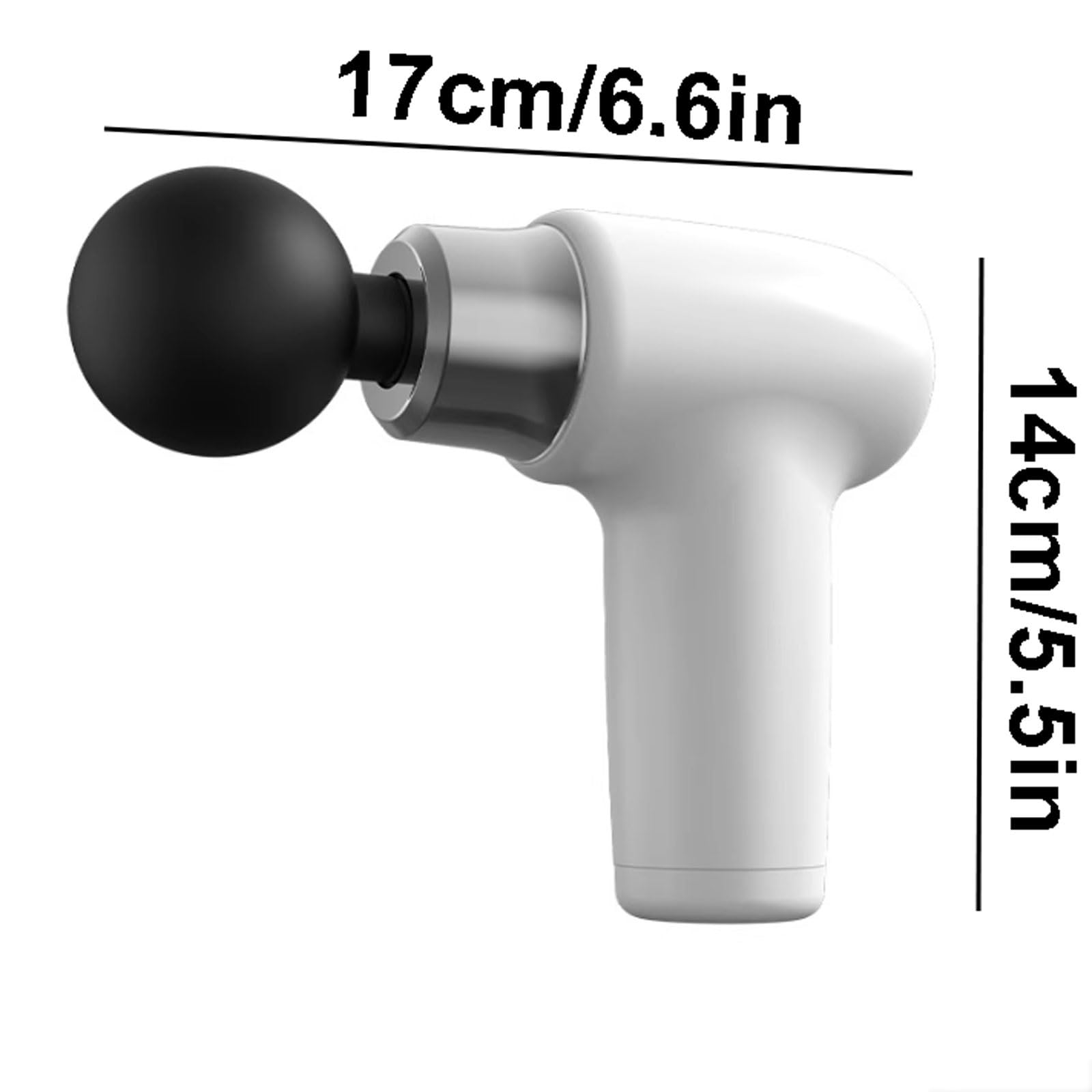 Cichy plastikowy pistolet do masażu z 6 prędkościami i 4 głowicami do masażu, ładowalny, ręczny masażer, kompaktowy masażer perkusyjny, kompaktowy, pomarańczowy