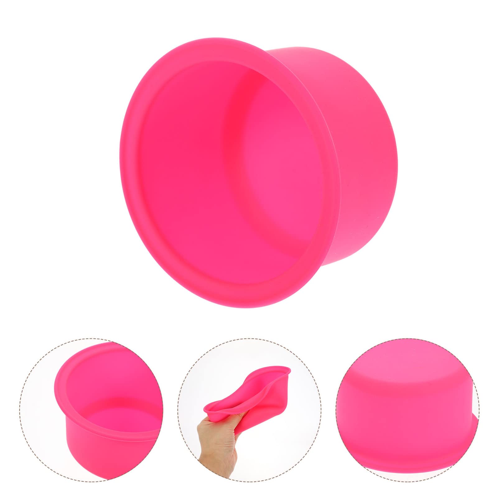 STOBOK 5pezzi Pot Silicone Per Cera Da Depilazione Contenitore Antiaderente e Con Design Sicuro e Pratico Per Cera Fai Da Te Colore Rosa