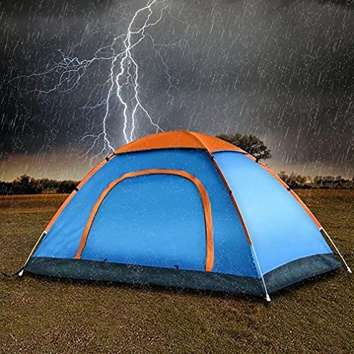 Zorzel Polyethylene 6 Person Tent for Camping, Easy Setup Backpacking Tent Lightweight with Two Doors, Waterproof & Windproof Hiking Tent for 3-4 Seasons, Mountaineering and Travel (Multicolour)(Z-3)