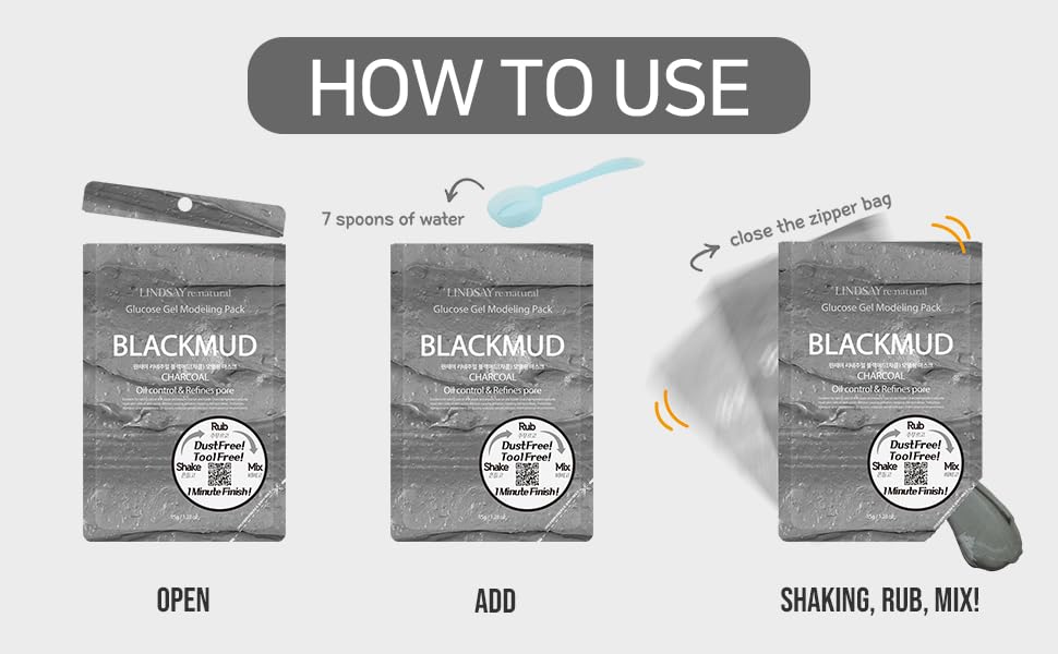LINDSAY re:natural Blackmud Modeling Mask 35g*5ea