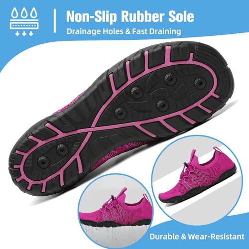 Image of Mishansha Water Shoes for Women Men, Quick-Dry Barefoot Swim Shoes with Drainage Holes, Lightweight Aqua Shoe for Beach Pool River Boating Yoga Walking