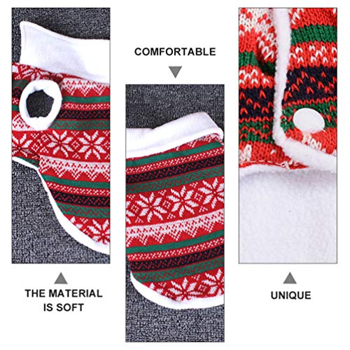 POPETPOP Cão Natal Cão Suéter Grosso Animal de Estimação Inverno Roupas Quentes Floco de Neve Projet