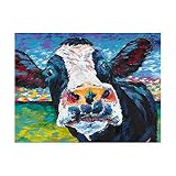 Trademark Fine Art Carolee Vitaletti - Vaca curiosa II, 35 x 47 pulgadas