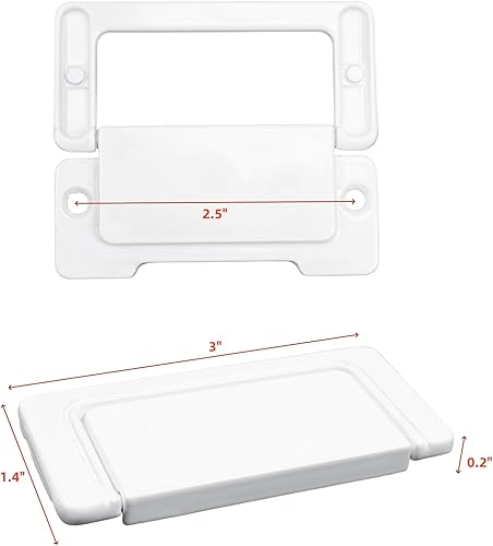 Miniatura 6 de LC LICTOP Manija oculta de aleación de zinc para muebles, puertas de bolsillo cepilladas de níquel, manija de cajón, 6 unidades (2.9 x 1.56 pulgadas)