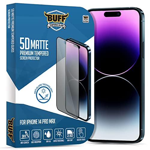 BUFF LABS Buff iPhone 14 Pro Max 5D Matte Ekran Koruyucu, Buff Labs