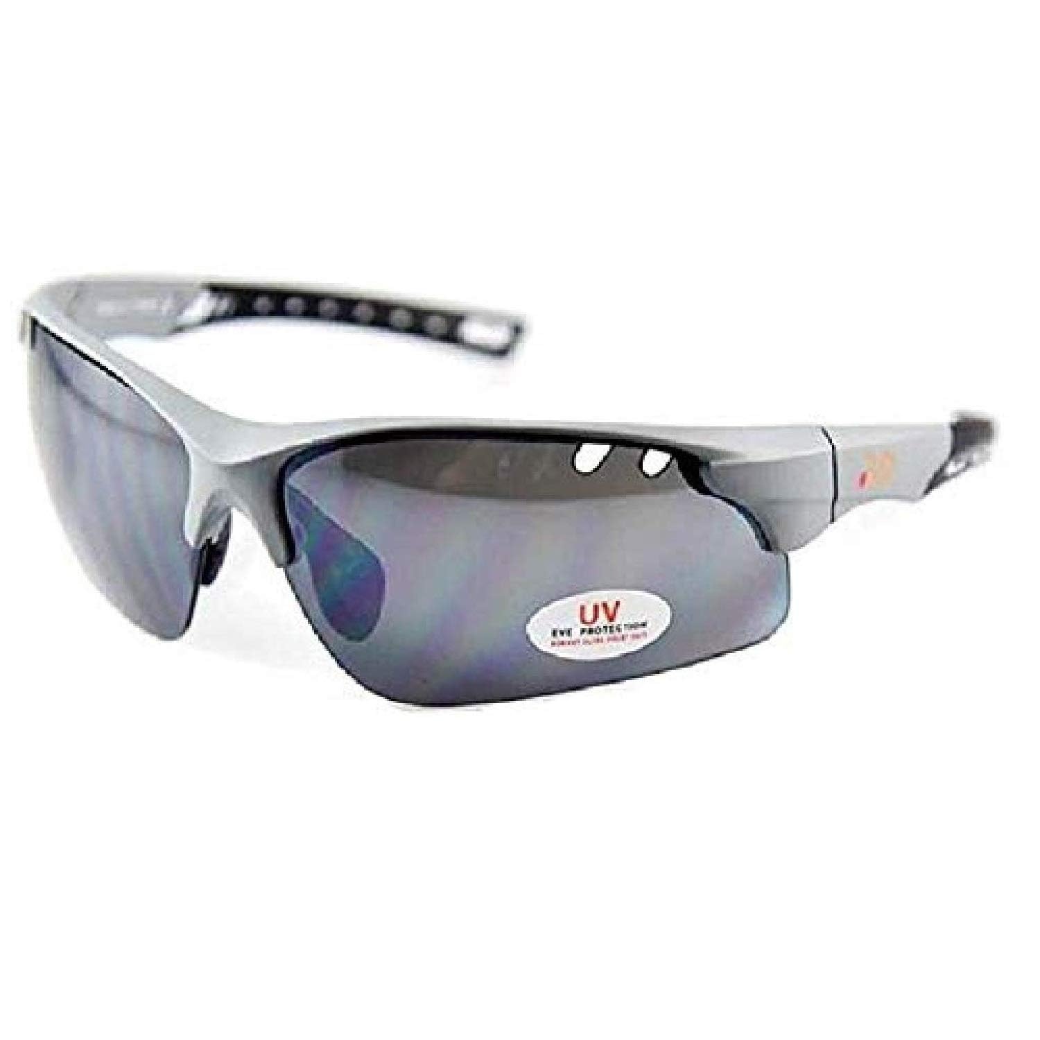 AD Sports Samurai Goggles| Glasses| Sunglasses With REVO Lenses with AR Coating, Glare-free,UV100% Resistance & T90 Frame+VIP Mask (Shining Silver)-image-48
