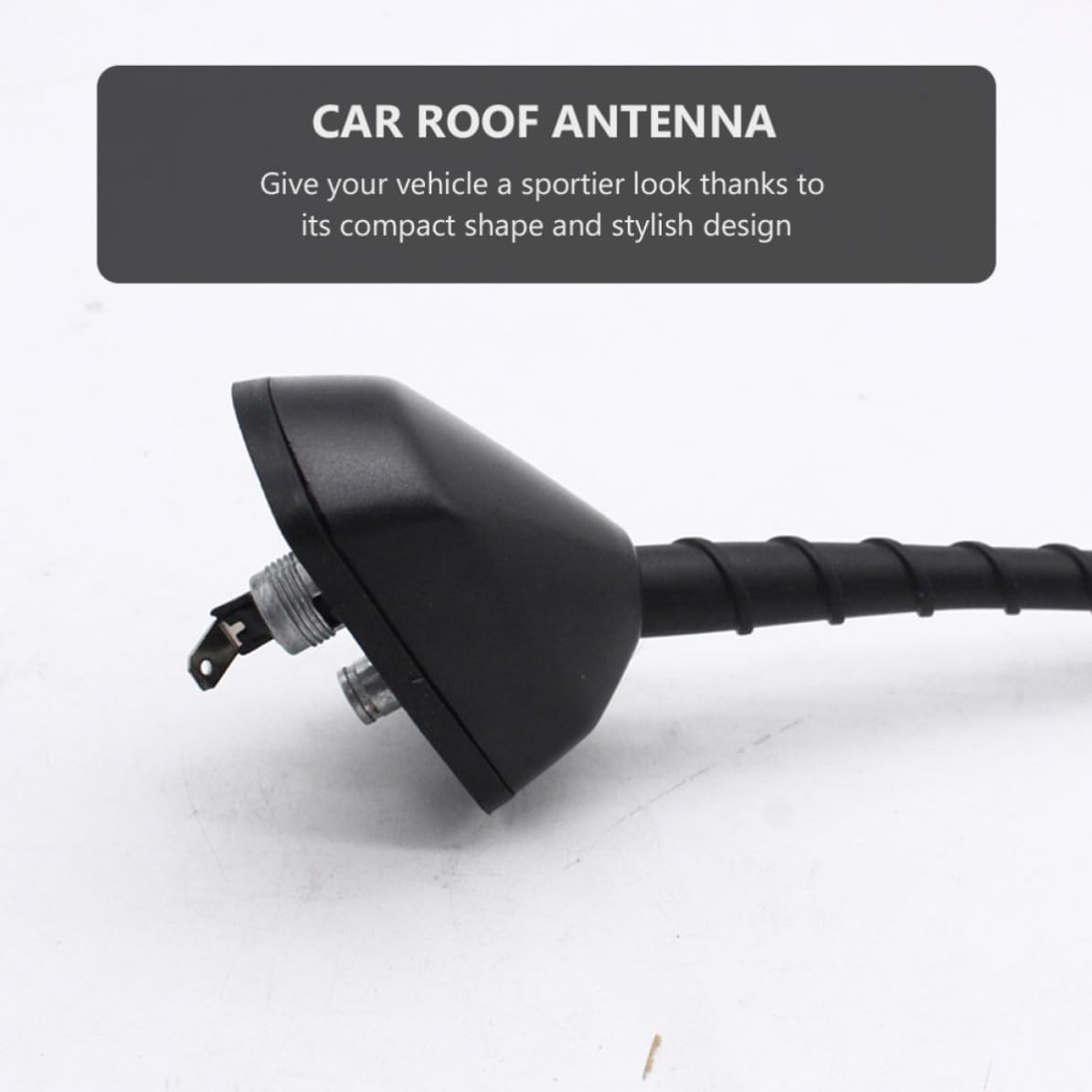 Antena de Techo de Coche Negra, ABS y Aluminio, Compacta