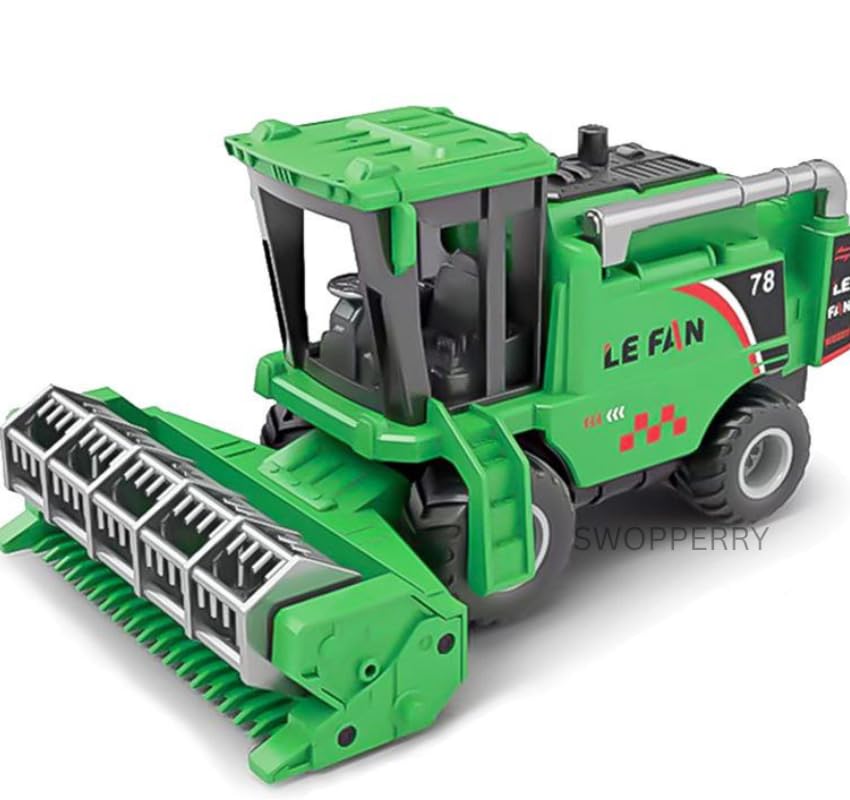 SWOPPERRY Combine Harvester 1:54 Scale Model Tractor Farm Vehicle - Realistic Farm Machine Toy for Kids and Collectors | Harvester Toy, Multicolor