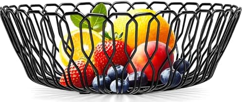 Fruit Bowl,Metal Baskets For Home,Metal Wire Fruit Bowl for Kitch...