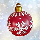  Bola inflable decorada de Navidad al aire libre, Bola inflable de Navidad gigante Decoraciones para árboles de Navidad, Decoraciones inflables para exteriores de Navidad Decoración de bolas inflables