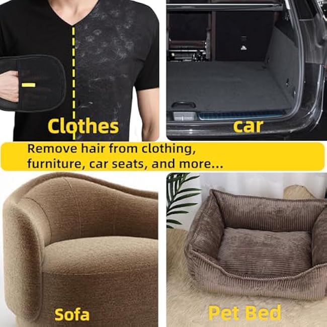 Pet Hair Removal Glove for Dogs & Cats-Upgraded Electrostatic Pet Hair Grooming Glove, Reusable Magic Brush Tool for Furniture, Couch, Carpet, Car Seats-uS9ykiht