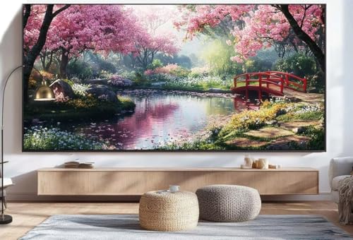 Diamond painting japonais 40x70 cm pour instaurer une ambiance zen et relaxante salon