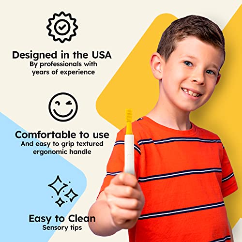 Image of Gafly Therapen Oral Motor Therapy Tools for Speech and Feeding | Chewy Vibe Sensory Oral Vibration Help Kids with Sensory Needs Chew & Relax - Oral Motor Stimulation Kit with 4 Colorful Tips