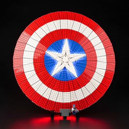 LocoLee Led Licht Set Kompatibel mit Lego Captain Americas Schild Set, Led...
