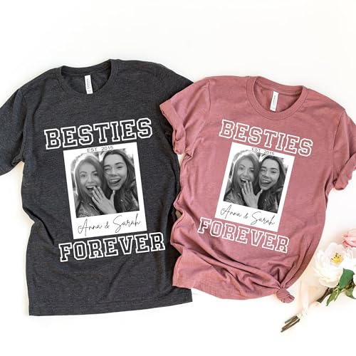 Personalized Besties Sweatshirts, Custom Names and Year Shirt, Sisters Matching Hoodie, BFF Gifts3
