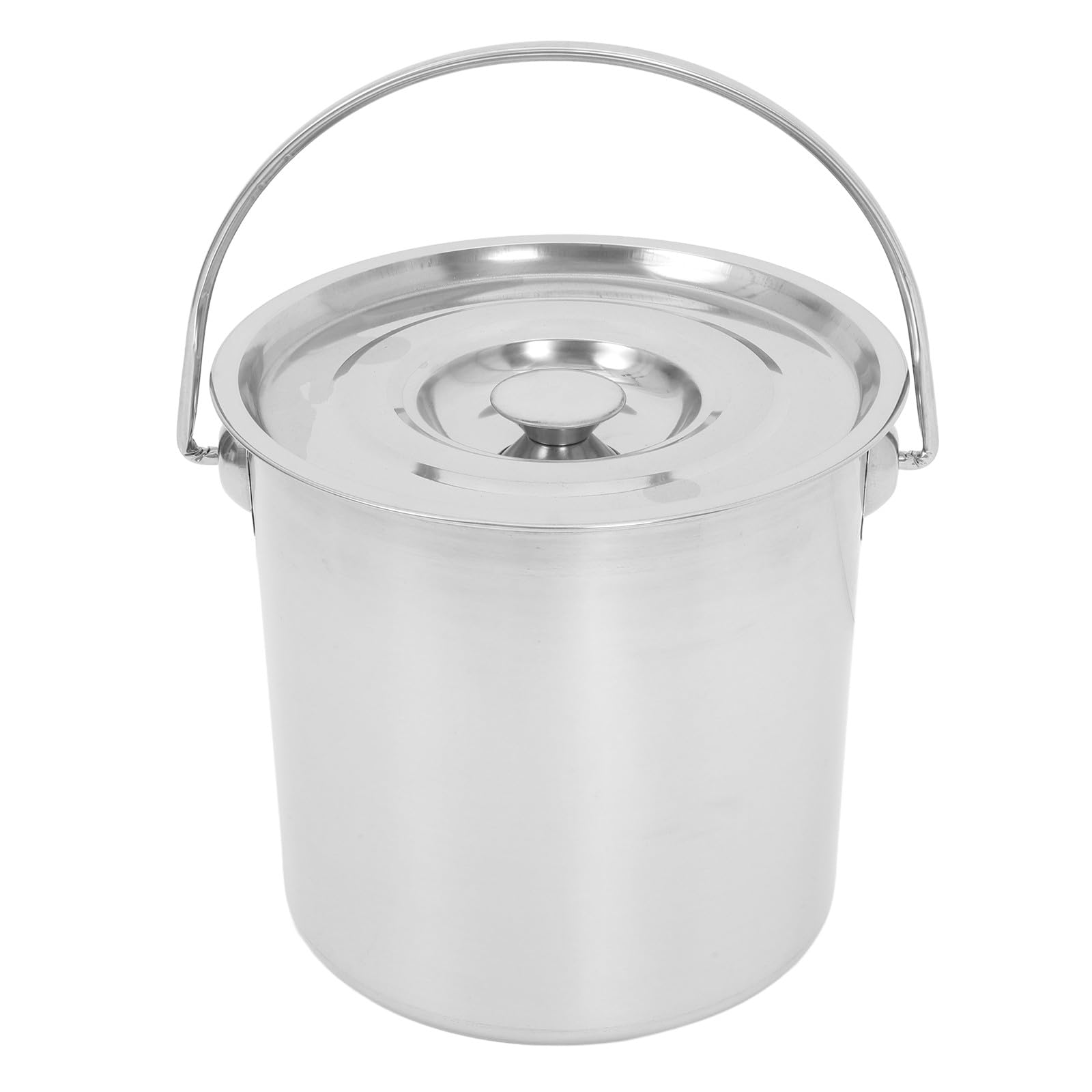 Seau INOX compost étanche grand volume avec poignée pour stockage de cuisine